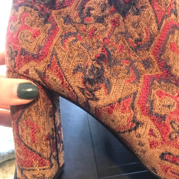 Saint Laurent tapestry booties - Picture 2 of 6